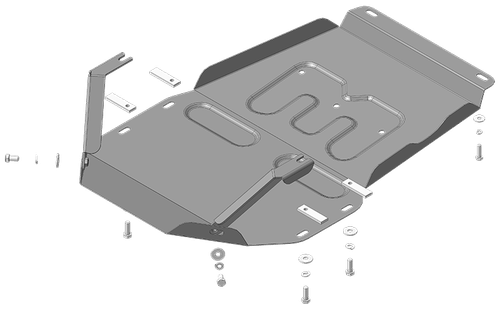Защита КПП, Раздаточной Коробки. 2 мм, Сталь. для Mercedes M-class 2011-2015 MOTODOR.71201