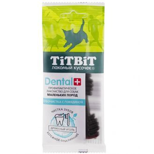 TitBit Зубочистка Dental+ для собак мини пород с говядиной