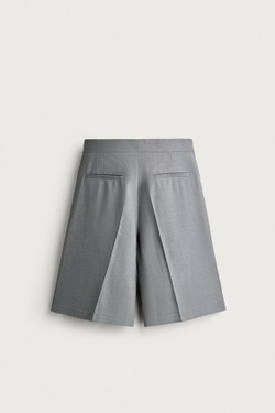 ZARA ШОРТЫ КАРГО RELAXED FIT, МЯГКИЙ СЕРЫЙ