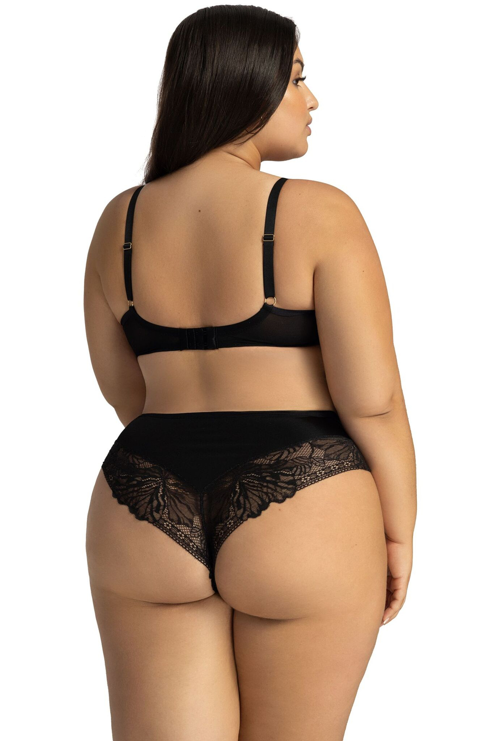 Трусики-бразилиана со средней линией талии Harmony (Размер: XXXL) (Цвет: черный)