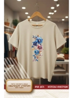 Термонаклейка на одежду, термопринт Цветок Стразы