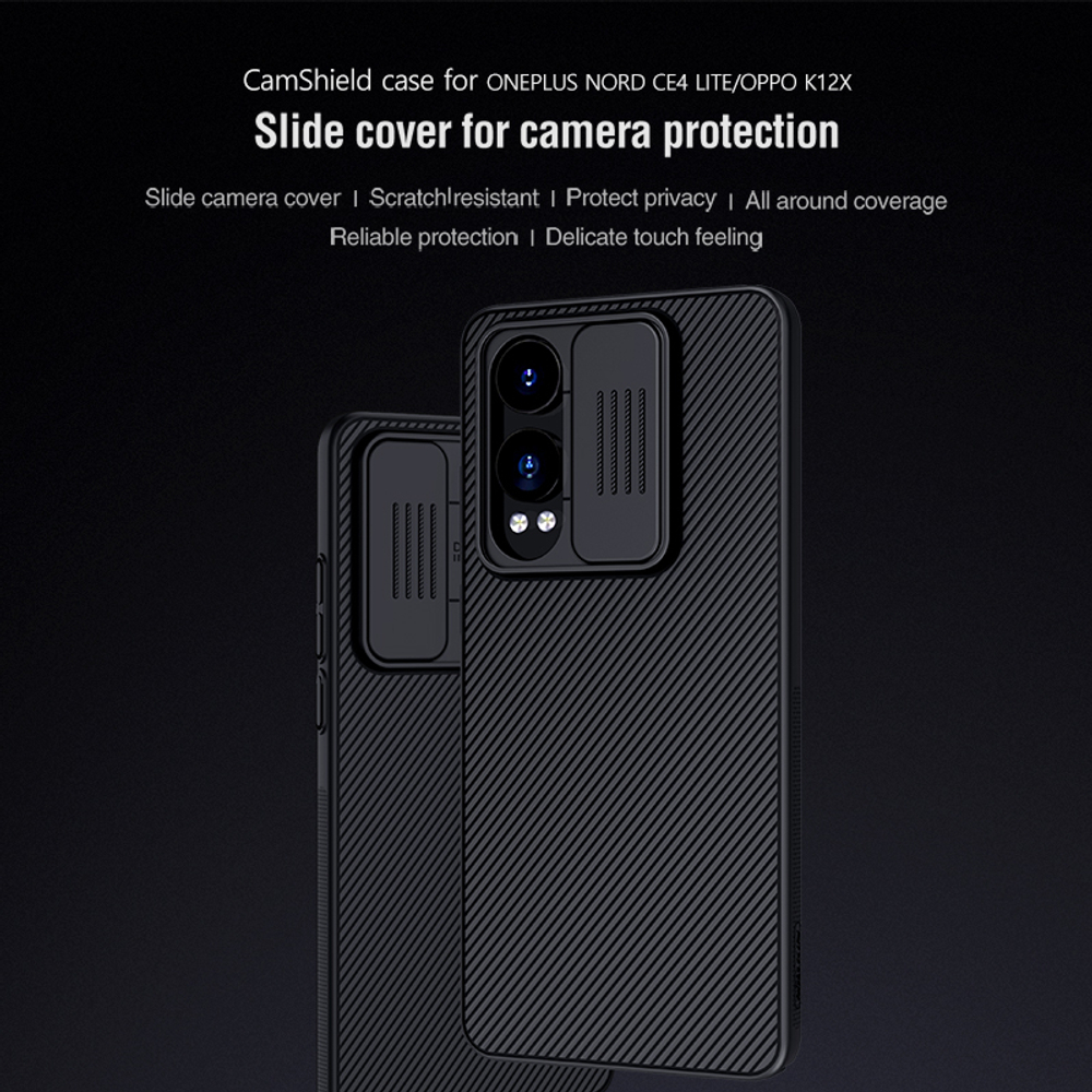 Чехол от Nillkin с защитной шторкой для камеры на OnePlus Nord CE4 Lite, серии CamShield Case