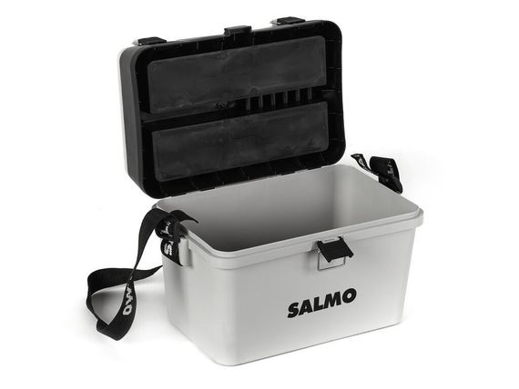 Ящик рыболовный зимний Salmo 2-х ярус.(из 2-х частей) пласт. 38x24.5x29см сер.