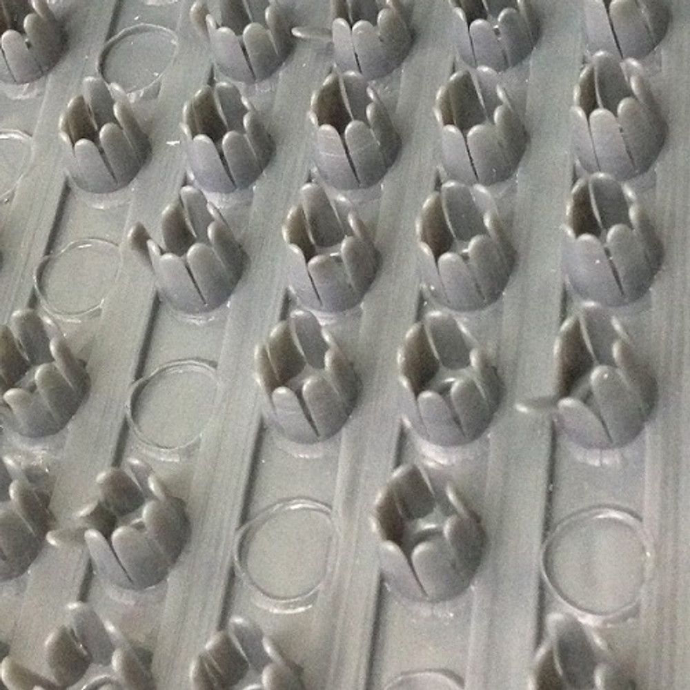 Щетинистое покрытие "Ромб" 0,9 м, Серый металлик, рулон 15м