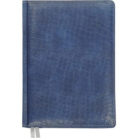Ежедневник недат. А5 Attomex Croco 272стр., синий, тв.обл.,кожзам., ляссе, 70гр/м2