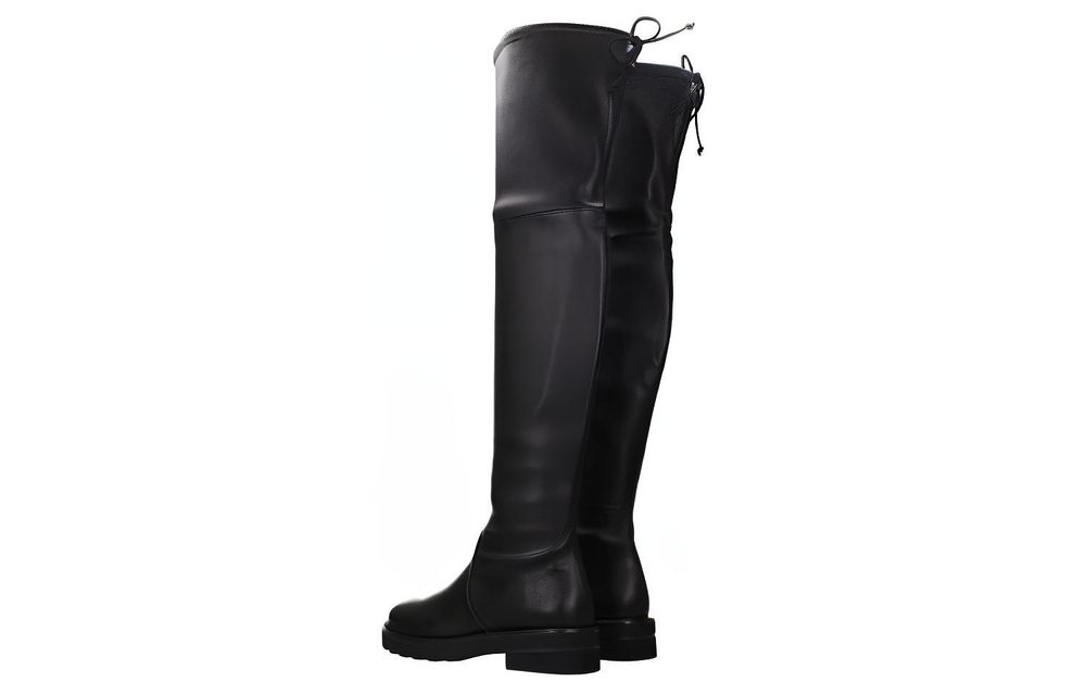 Stuart Weitzman/SW Lowland Leather Knee high Boots Women"s Black