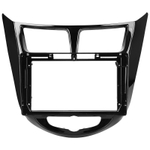 Комплект рамки с разъёмами 9" Hyundai Solaris 1 2010-2017 (F2) черная глянец - Car-Smart 7011-2
