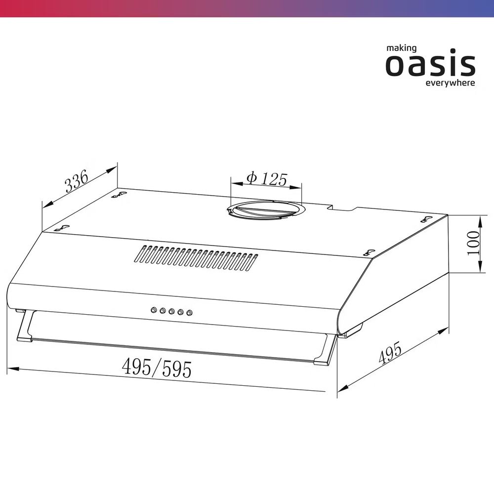 Вытяжка OASIS UP-60S