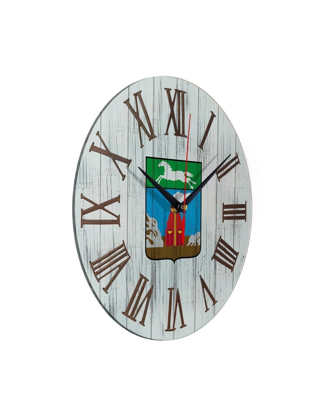 Печать под стеклом Деревянные настенные часы Барнаул 07