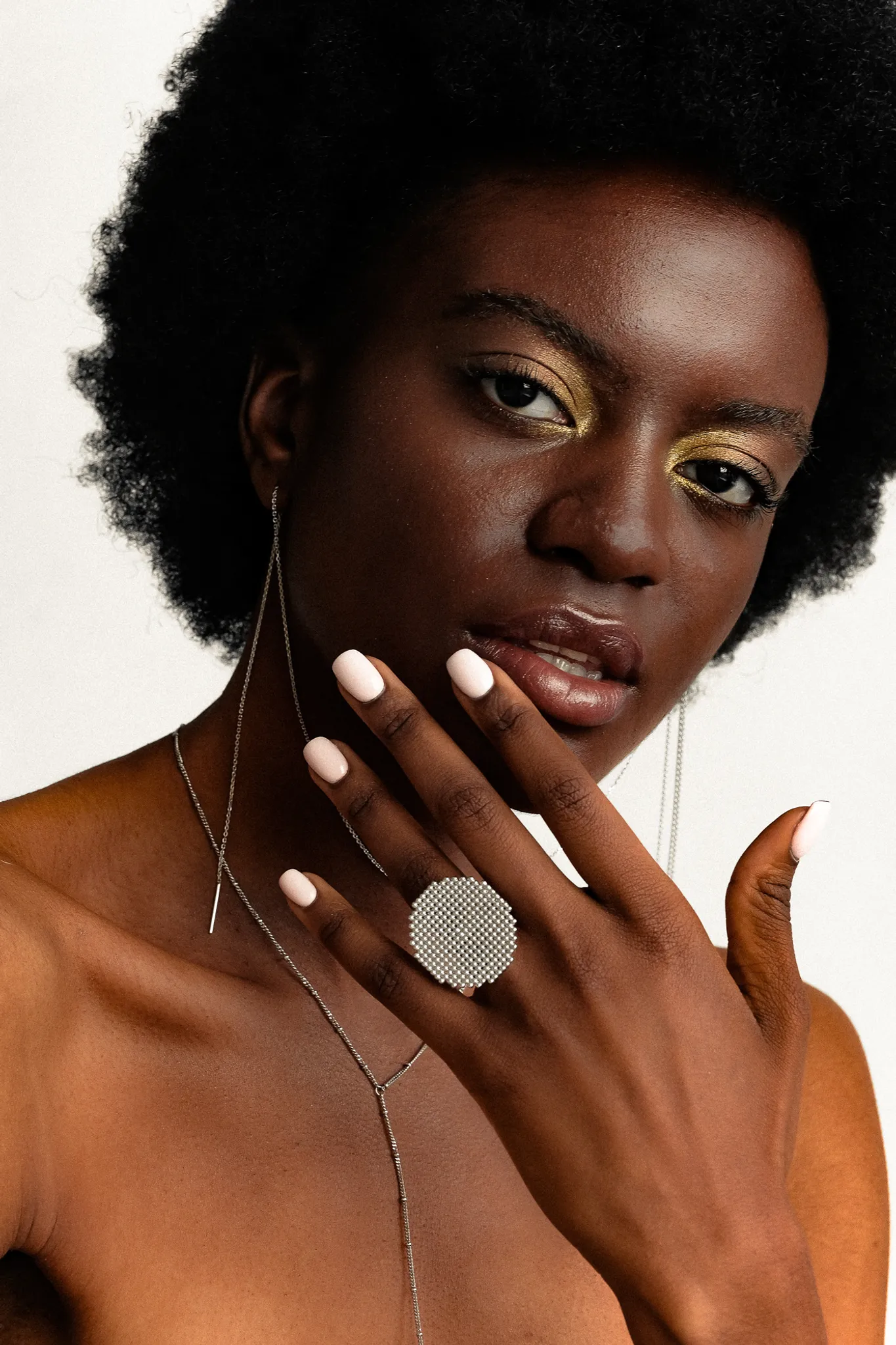 Серебряное узкое кольцо "Волна"