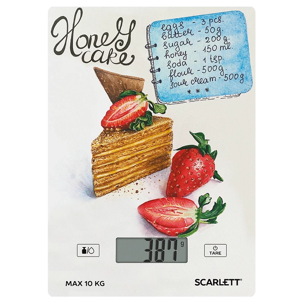 Весы кухонные SCARLETT SC-KS 57 P76 медовик