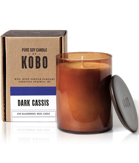 Dark Cassis, свеча Woodblock, Kobo Candles