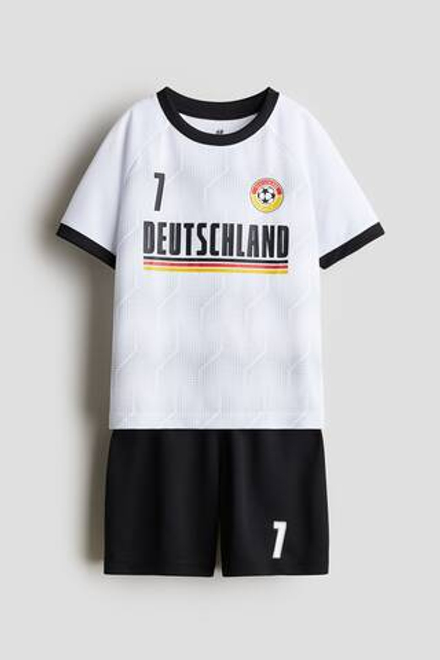 H&M Комплект из шортов и футболки, белый