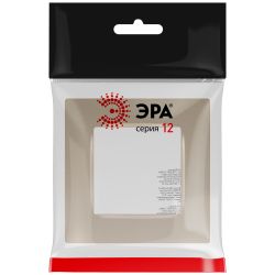 Рамка для розеток и выключателей ЭРА Серия 12 12-5201-04 на 1 пост, Классик, шампань