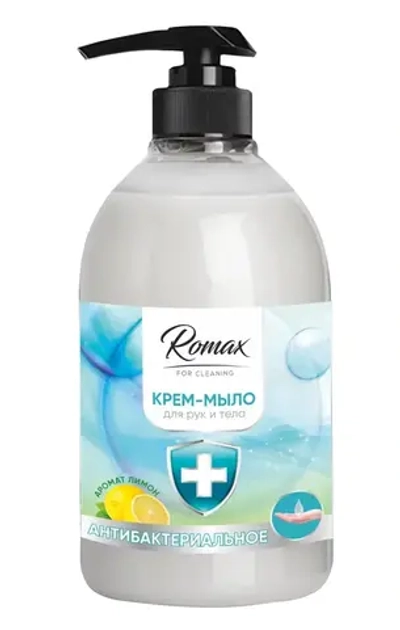 Крем-мыло антибактериальное «Лимон» Romax, 1л