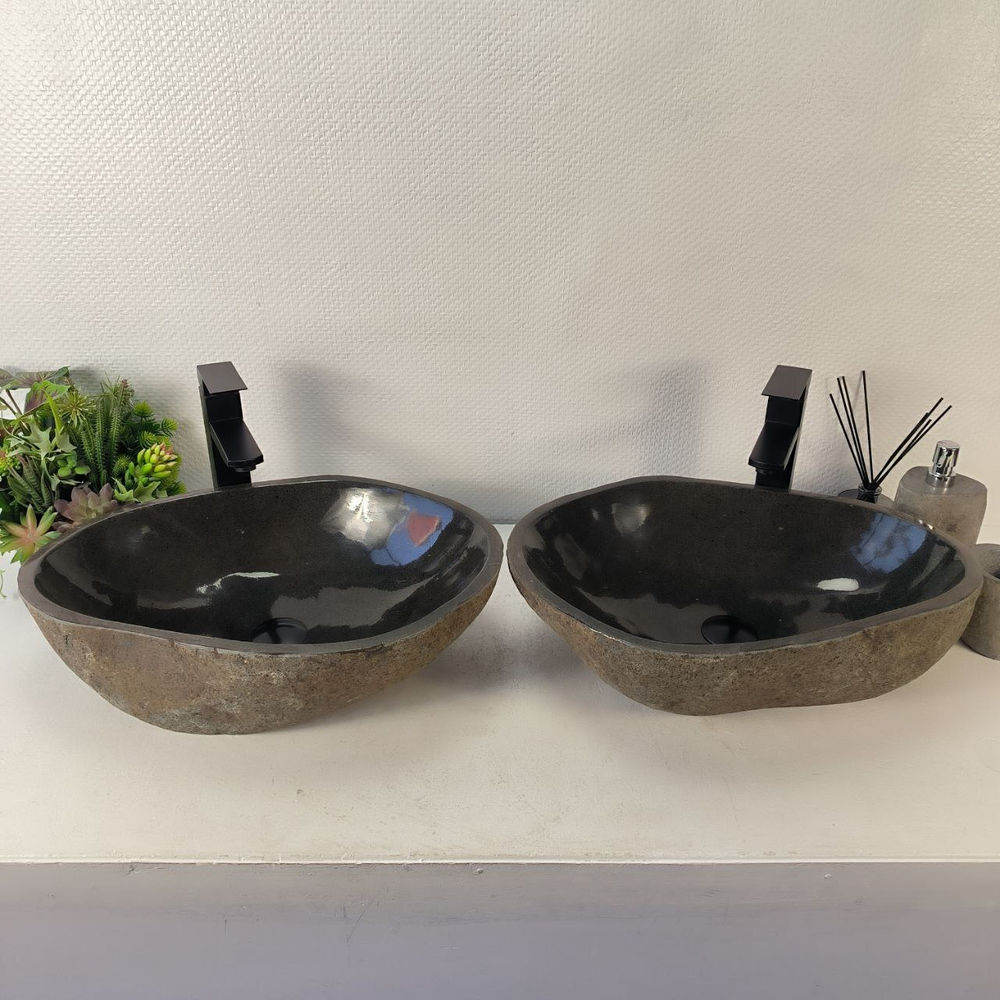 Раковина из речного камня ПАРА! RS-65350 53*37*15 0866