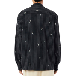 Теннисное поло Lacoste Relaxed Fit Embroidered Cotton - blackbird