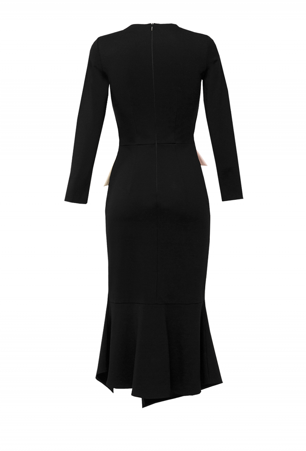 Платье футляр с двойной баской 09-19FW