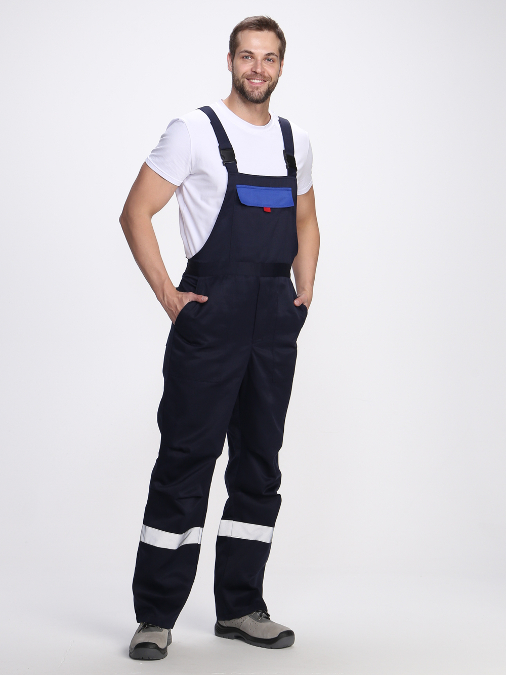 Костюм Флофт-2 СОП У. (тк.Смесовая,210) п/к, т.синий/васильковый/красный