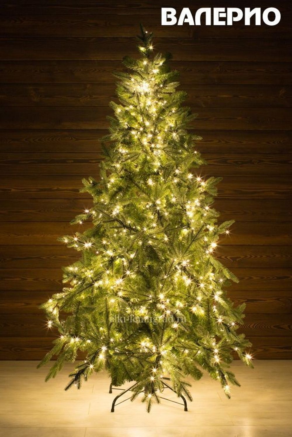 Елка с гирляндой «Валерио» (Литая+пвх) 240 см / 2,4 м