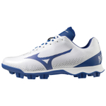 Mizuno Wave Lightrevo Baseball Shoes Men"s White Blue