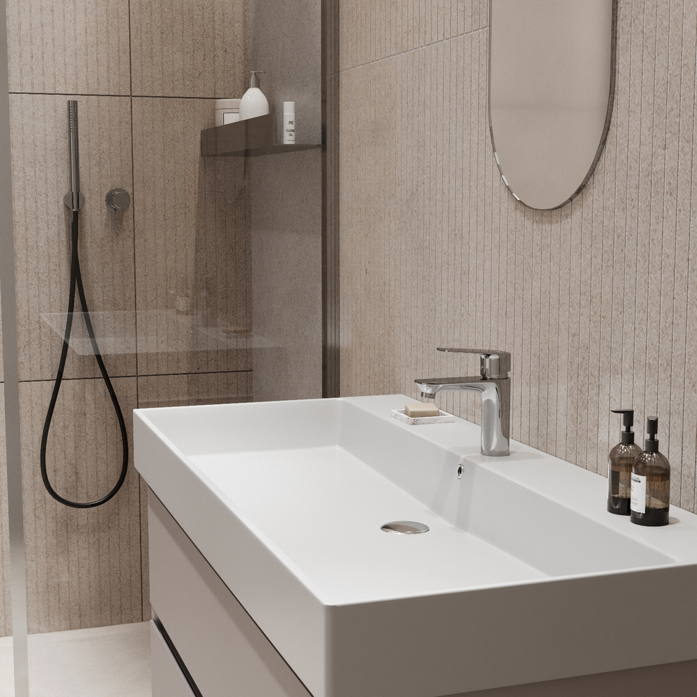 Смеситель для раковины 40k MIXLINE ML15-04 б/отв п/гайку (без подводки)