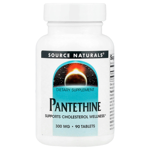 Source Naturals, пантетин, 300 мг, 90 таблеток