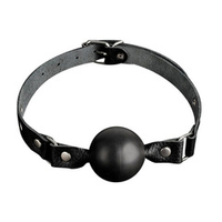 Кляп-шар 4см на черных кожаных ремешках Sitabella BDSM Accessories 3091-1