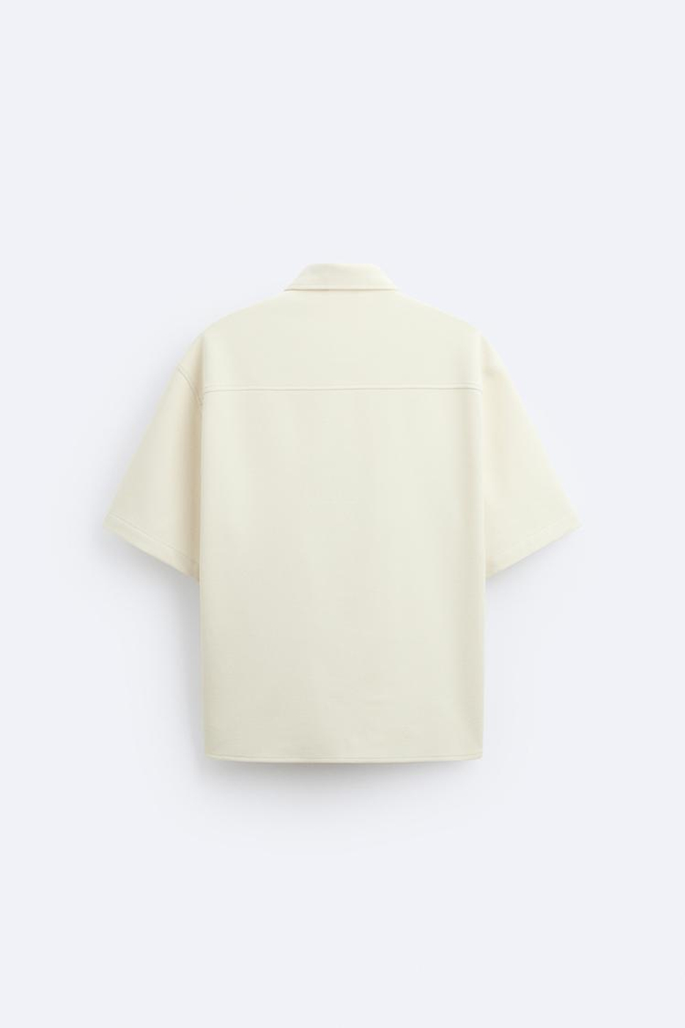 ZARA КОМФОРТНАЯ КУРТКА РУБАШЕЧНОГО КРОЯ С РЕЛЬЕФНЫМ УЗОРОМ, ЭКРЮ