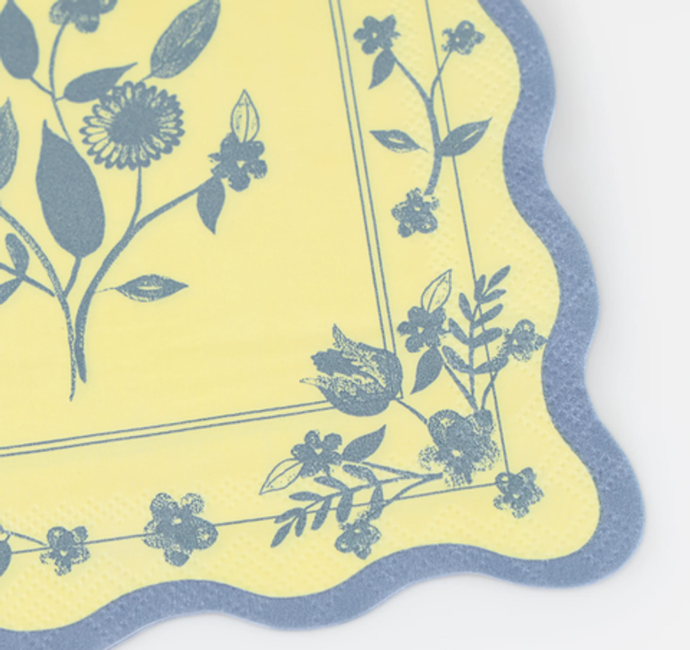 Салфетки пастельные маленькие "Винтаж с растительным орнаментом" 8 шт.