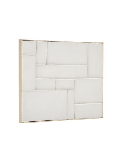 Klis Картина из белого льна с геометрическими фигурами, 80 х 100