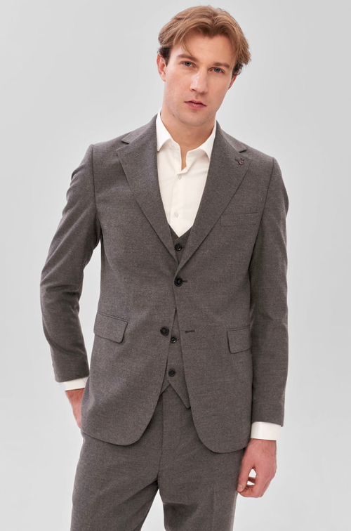 Мужской классический костюм (серый) В58