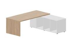 Стол на опорной сервисной тумбе (правый) 200(+0/15/30)х180х73.5см