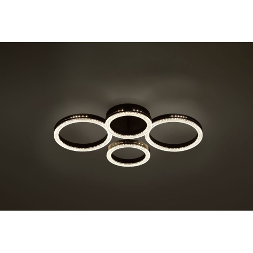 Светильник потолочный светодиодный Rivoli Flora 6191-201 LED 75Вт 3000-6000К чёрный с пультом | Rivoli