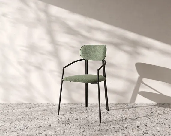 Стул Ror, Round, зеленая рогожка