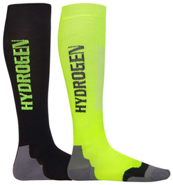 Теннисные носки Hydrogen Box Performance Hydrogen Socks 2P - black/yellow fluo