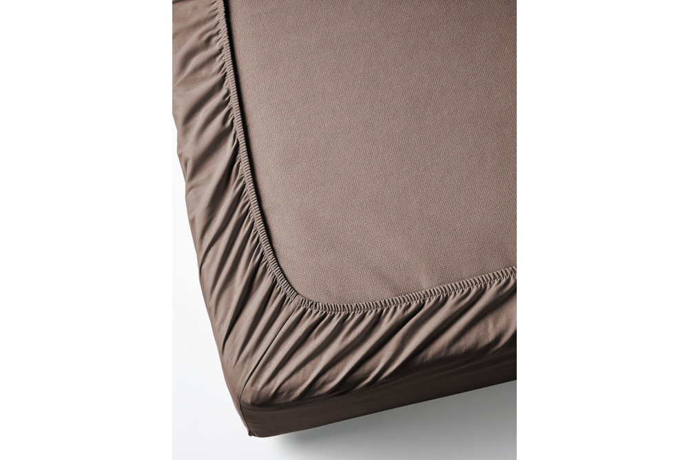 Простынь GoodNight Сатин 200х200х20 Шоколад на резинке