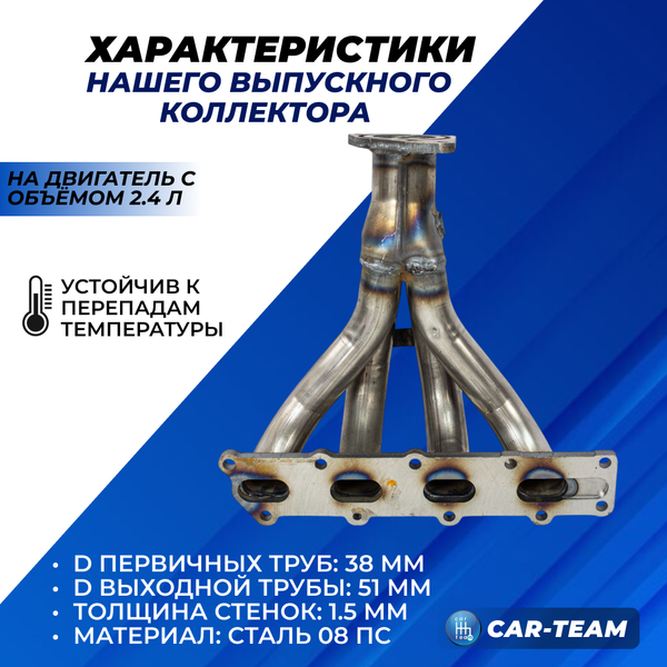 Вставка вместо штатного катализатора Chevrolet Captiva (с 2006 - 2011 г.в) "Stinger" 4-1 с объемом двигателя 2.4