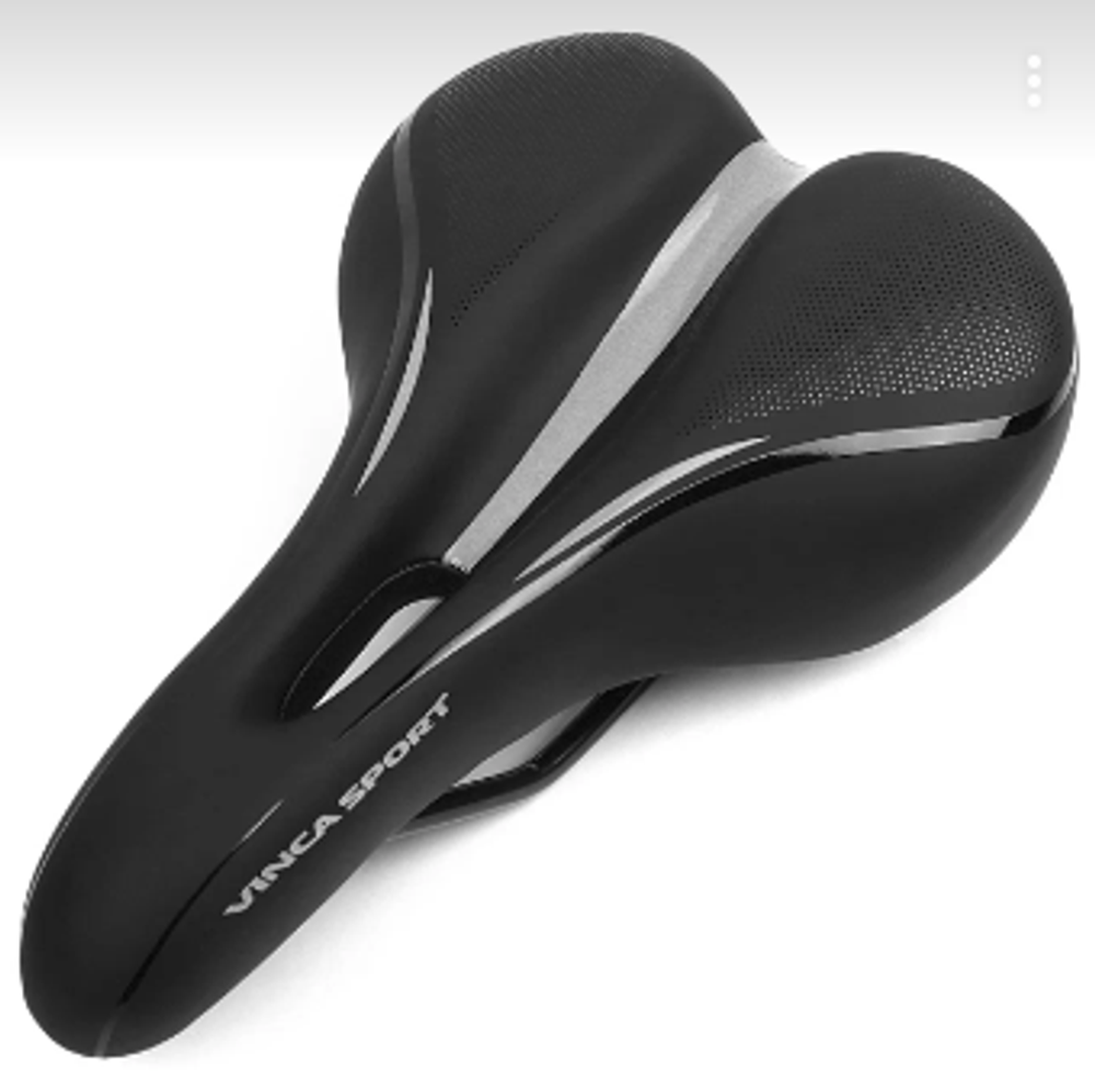 Седло комфортное, гель,  275*160мм, черное, Vinca Sport VS 131 gel black
