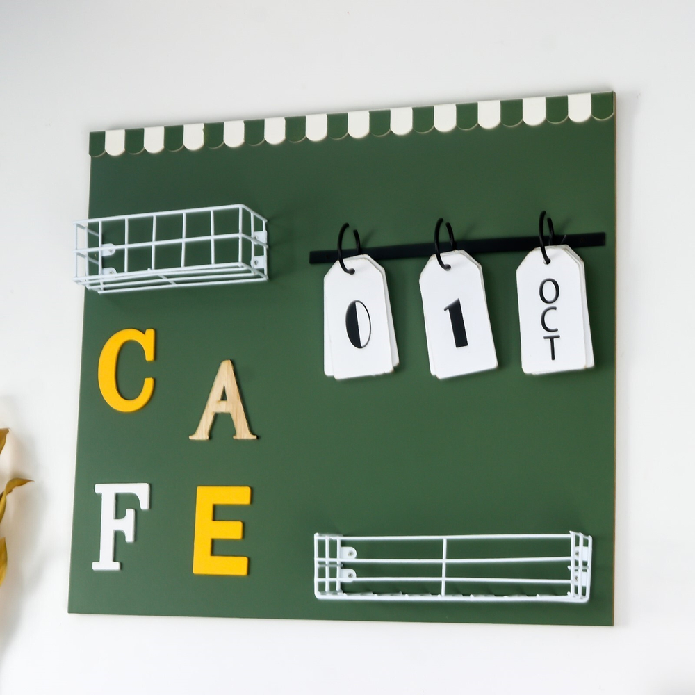 Панно настенное с полочками и календарём "Cafe" 45х40,5х5,5 см 7048630
