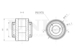 Сайлентблок задней поперечной тяги UNIO RMP-20491