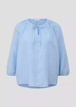 Хлопковая блузка-рубашка с эластичными манжетами от s.Oliver
