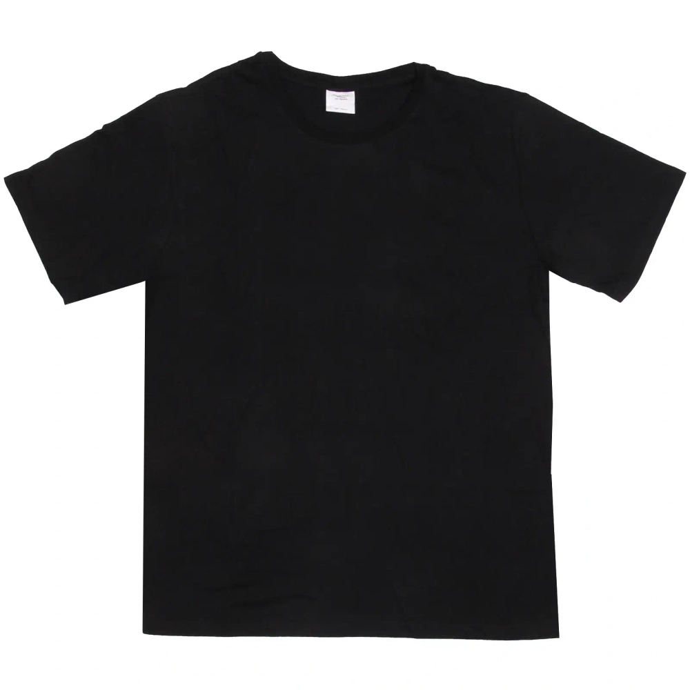 Футболка мужская однотонная, черный цвет, р-р 48