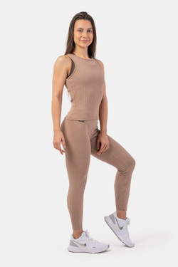 Лосины Nebbia Organic Cotton Ribbed High-Waist Leggings 405 Brown