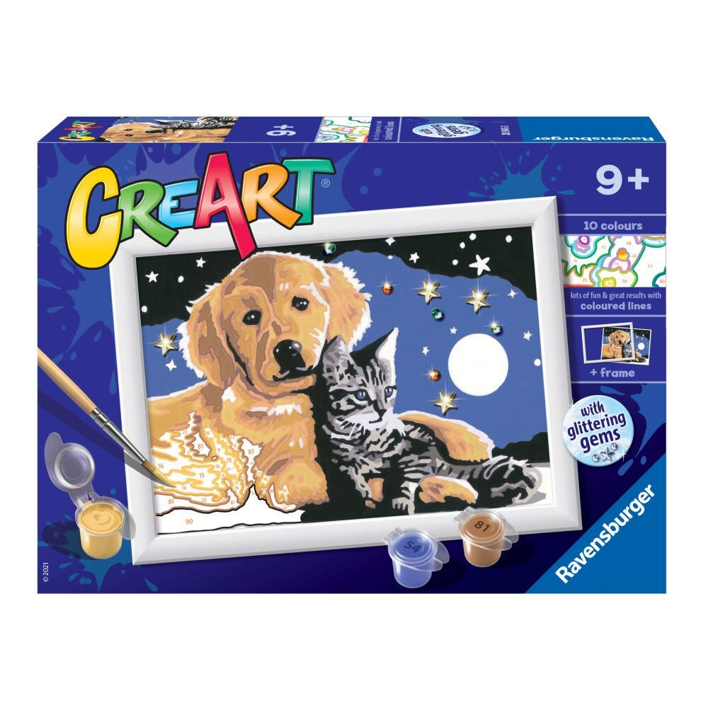 Ravensburger - CreArt Книжка-раскраска Собака и кошка ночью 200450 / артикул   200450  / GTIN 4005556200450