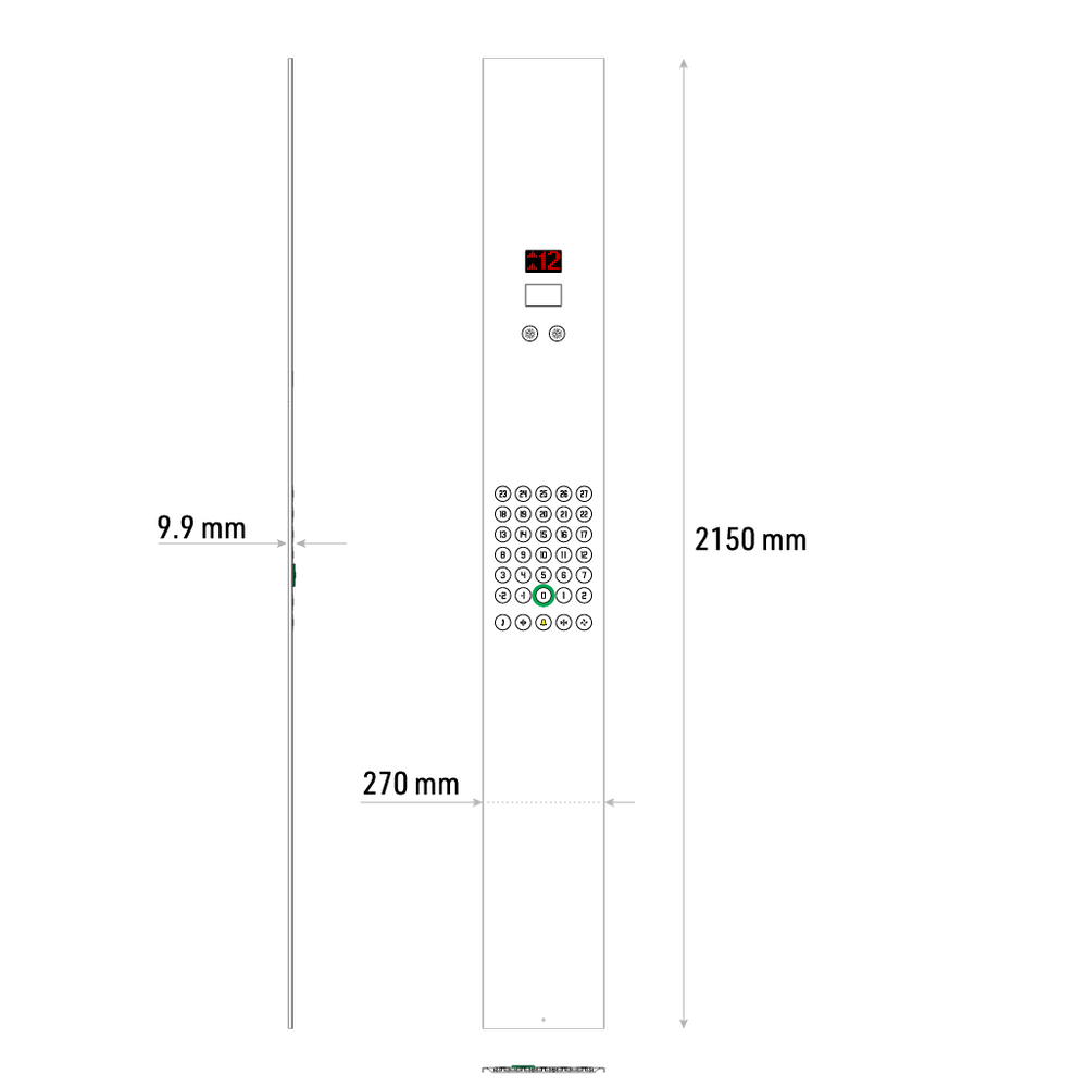 Панель  приказа  AVOX CDD9556.CDDR GENEMEK.