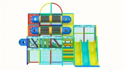 Детский игровой лабиринт Облачко 91 м² (11*8.3*6.5)