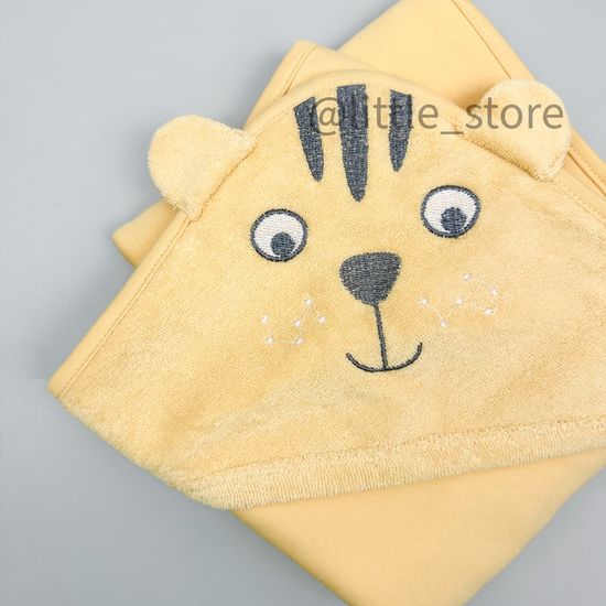 Полотенце махровое/хлопковое «Тигренок» светлая мимоза