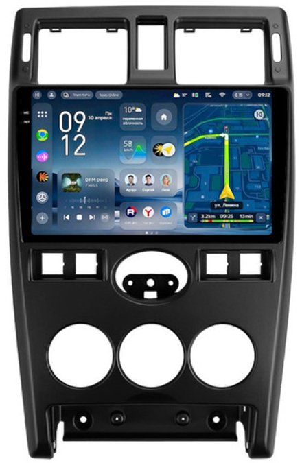 Магнитола для Lada Priora 2007-2013 (рамка черная) - Teyes CC4-PRO монитор 9.5" 2K QLED на Android 13, Snapdragon 778G, AI, CarPlay, DSP, 4G SIM-слот