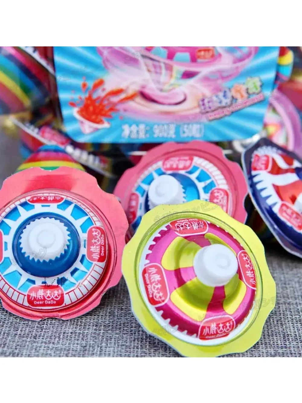 Жевательный мармелад с фруктовым джемом Волчки 18г * 15шт